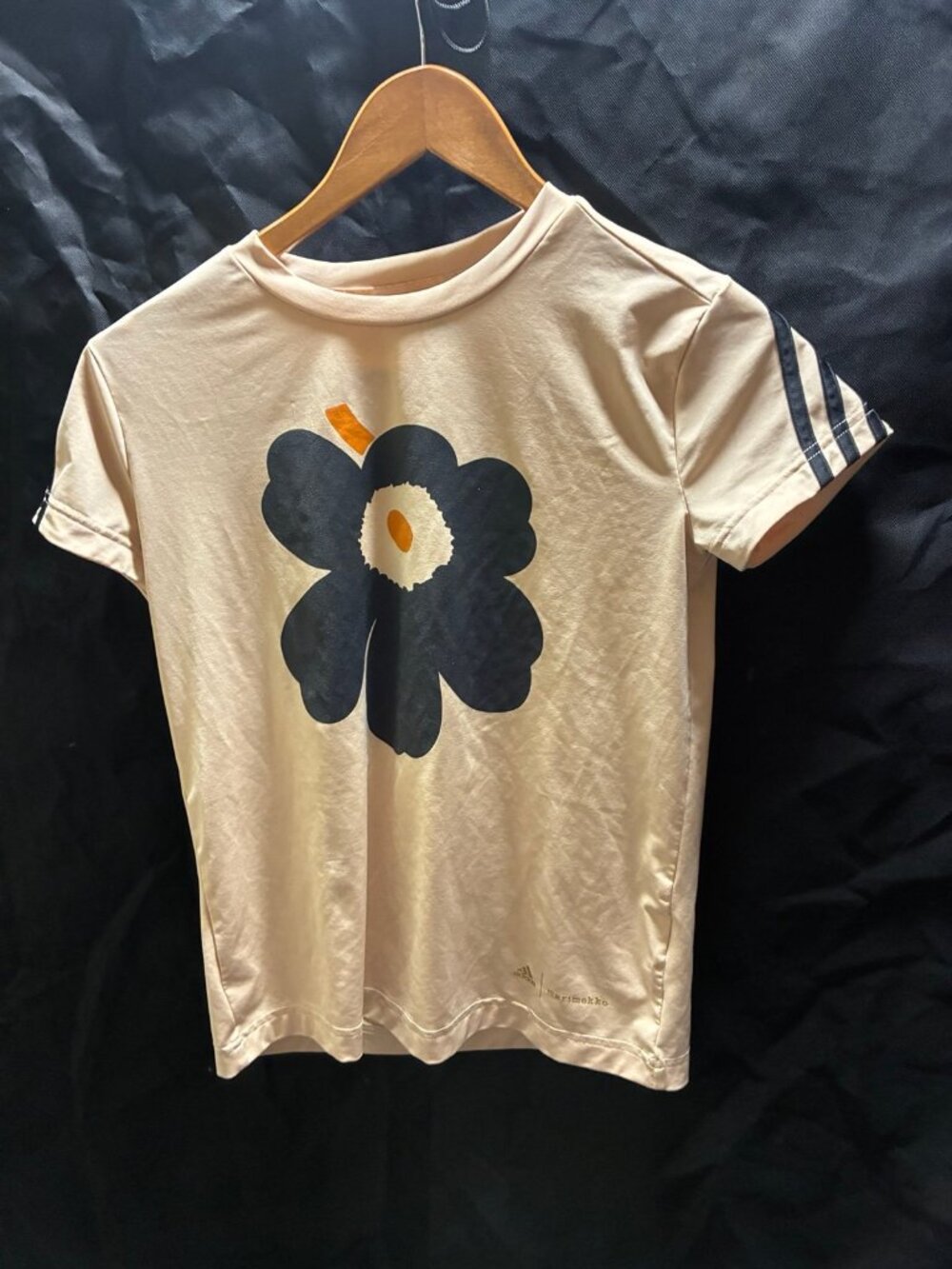 ADIDAS x MARIMEKKO '3-Stripes Floral Graphic Tee' - Halo Blush/Black